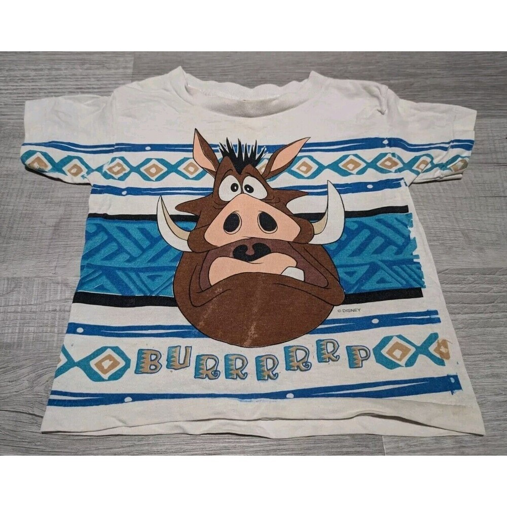 Vintage 90s The Lion King Pumbaa BURRRRRP T-shirt Kid's Size HHC Fun Factory